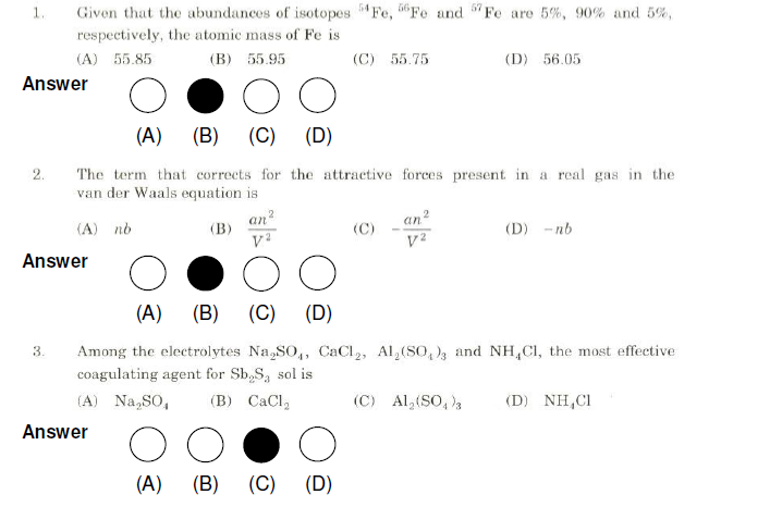 JEE Advanced Sample Question Paper Set 1 2009 With Answers JEE (Main ...